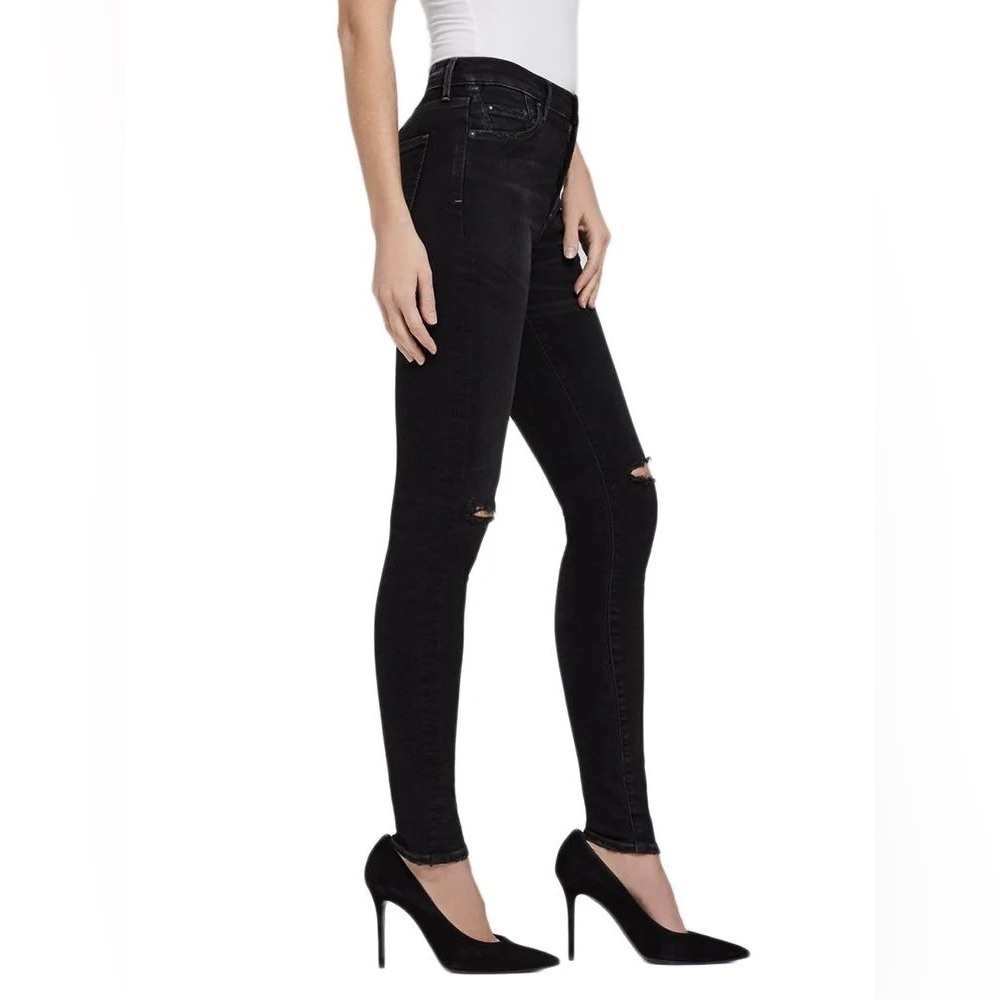Citizens of Humanity black distressed high rise Rocket skinny jeans - 26 W 30 L - Picture 4 of 7